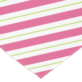 クリスマステーブルランナーピンクとグリーンのストライプ ショートテーブルランナー (コーナー)