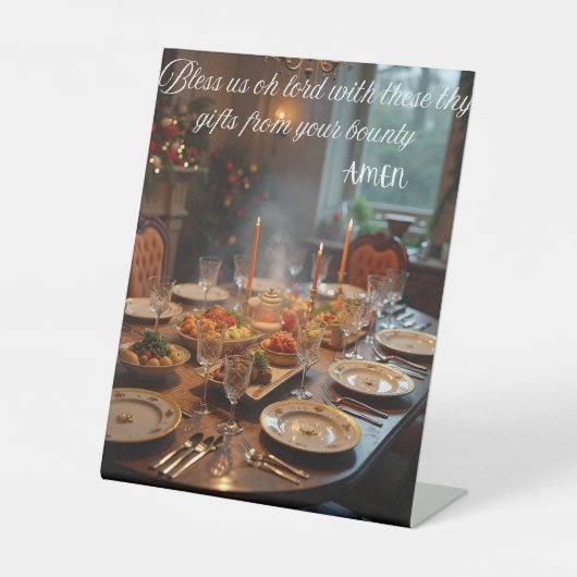 クリスマステーブル祈りの言葉 台座サイン (正面)