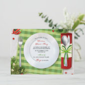 クリスマステーブル設定招待状 招待状 (スタンド正面)