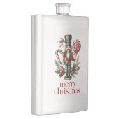 クリスマステーマくるみ割りキャンディーケーンカスタム文字 フラスク (右)