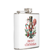 クリスマステーマくるみ割りキャンディーケーンカスタム文字 フラスク (右)