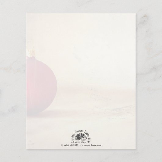 クリスマステーマとクリスマスボール (裏面)