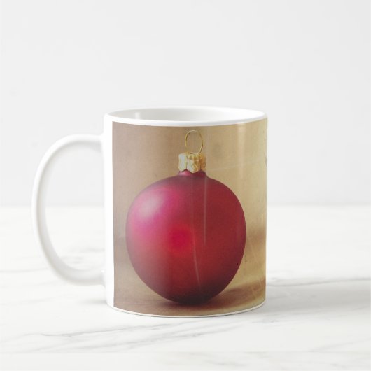 クリスマステーマとクリスマスボール コーヒーマグカップ (左)