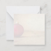 クリスマステーマとクリスマスボール ノートカード (裏面)