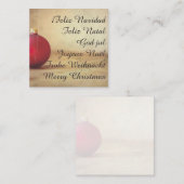 クリスマステーマとクリスマスボール ノートカード (正面/裏面)