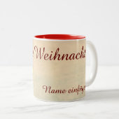 クリスマステーマとフルーツ… ツートーンマグカップ (正面右)