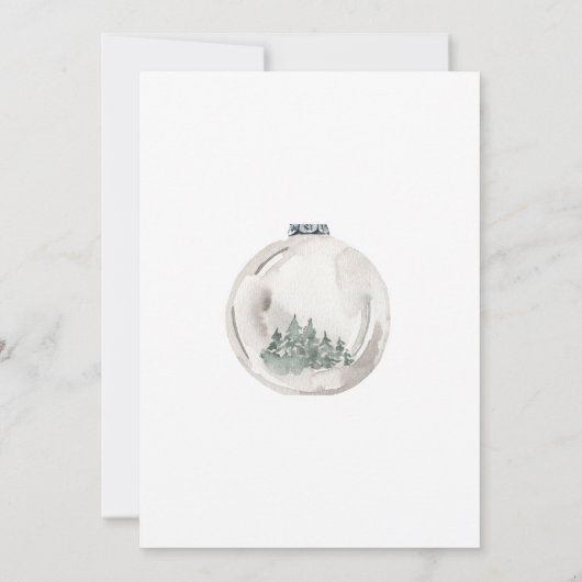 クリスマステーマのカップルウェディングシャワー招待状 招待状 (裏面)