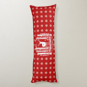 クリスマステーマの恋人の両面名前をカスタムする ボディピロー (裏面 (縦))