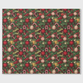 クリスマステーマの ラッピングペーパー (フラット)