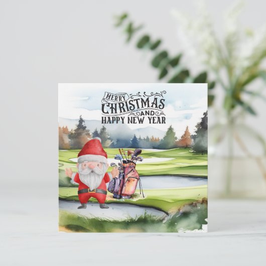 クリスマステーマをテーマにしたゴルフサンタクロース シーズンカード (スタンド正面)