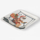 クリスマステーマをテーマにしたゴルフサンタクロース ペーパープレート (傾斜あり)