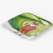 クリスマステーマをテーマにしたゴルフサンタクロース ペーパープレート (傾斜あり)