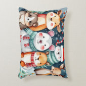 クリスマステーマクリスマスかわいい動物 アクセントクッション (正面(垂直))