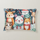 クリスマステーマクリスマスかわいい動物 アクセントクッション (裏面)
