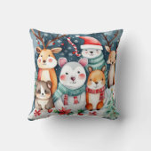 クリスマステーマクリスマスかわいい動物 クッション (裏面)