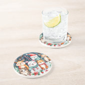 クリスマステーマクリスマスかわいい動物 コースター (側面)