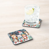 クリスマステーマクリスマスかわいい動物 コースター (右側)