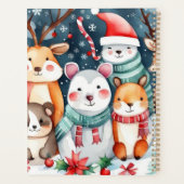 クリスマステーマクリスマスかわいい動物 プランナー手帳 (裏面)