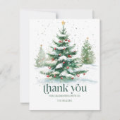 クリスマステーマクリスマスウィッシュレトロタイポグラフィ サンキューカード (正面)