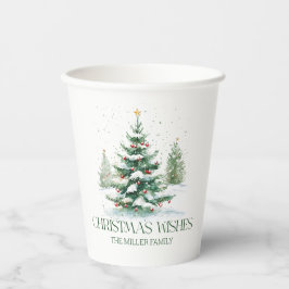 クリスマステーマクリスマスウィッシュレトロタイポグラフィ 紙コップ