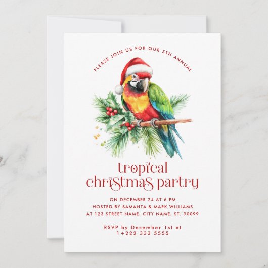 クリスマステーマクリスマスカクテルパーティーありがとう サンキューカード (正面)