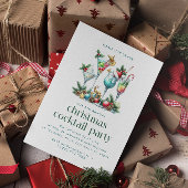 クリスマステーマクリスマスカクテルパーティー サンキューカード