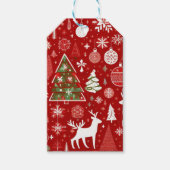 クリスマステーマクリスマスツリースノーフレークギフトラベル ギフトタグ (正面)