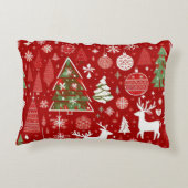 クリスマステーマクリスマスツリースノーフレーク アクセントクッション (裏面)