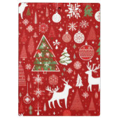 クリスマステーマクリスマスツリースノーフレーク クリップボード (裏面)