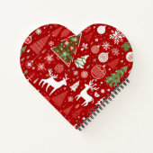 クリスマステーマクリスマスツリースノーフレーク ノートブック (裏面)