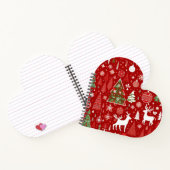 クリスマステーマクリスマスツリースノーフレーク ノートブック (内部)