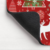 クリスマステーマクリスマスツリースノーフレーク マウスパッド (コーナー)