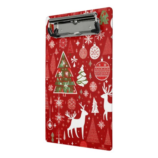 クリスマステーマクリスマスツリースノーフレーク ミニクリップボード (アングル2)