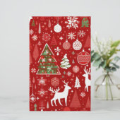 クリスマステーマクリスマスツリースノーフレーク 便箋 (スタンド正面)