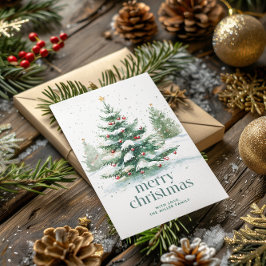 クリスマステーマクリスマスツリーパーティー 招待状