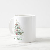 クリスマステーマクリスマスツリー装飾雪を許可 コーヒーマグカップ (正面左)