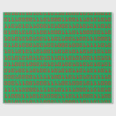 クリスマステーマコンピュータ2進符号 ラッピングペーパー (フラット)