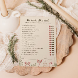 クリスマステーマダウンロード彼は彼女はカードを言った 招待状