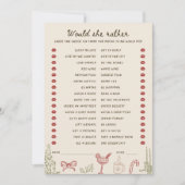 クリスマステーマダウンロード彼女はむしろカード 招待状 (正面)