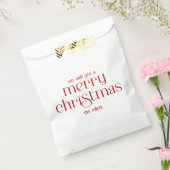 クリスマステーマデザインレッドレトロタイポグラフィ フェイバーバッグ (封をした状態)