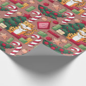 クリスマステーマパターン ラッピングペーパー (角)