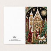 クリスマステーマビレッジモザイクブロークガラス (外部フラット)