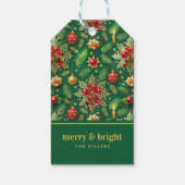 クリスマステーマフェスティバルカラフルパターン ギフトタグ (裏面)