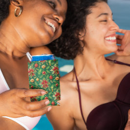 クリスマステーマフェスティバルカラフルパターン スリム缶クーラー