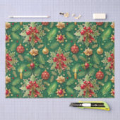 クリスマステーマフェスティバルカラフルパターン 薄葉紙 (クラフト)