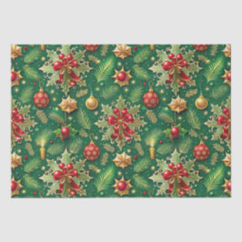 クリスマステーマフェスティバルカラフルパターン 薄葉紙