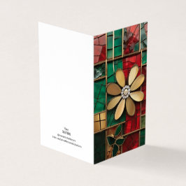 クリスマステーマフラワーヴィトレイルモザイク壊れたガラス