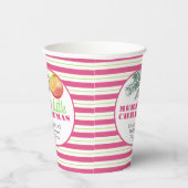 クリスマステーマベビーシャワー紙カップピンクグリーン 紙コップ (右)