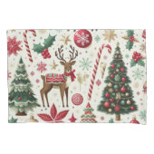 クリスマステーマペアのキングサイズ 枕カバー (正面左)