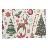 クリスマステーマペアのキングサイズ 枕カバー (正面右)